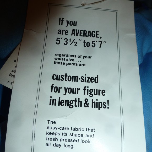 COMFORTABLE  Vintage  Elastic High- waist pull-on blue pants  USA made - Picture 3 of 9